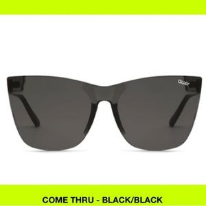NEW Quay Australia Come Thru Black Sunglasses